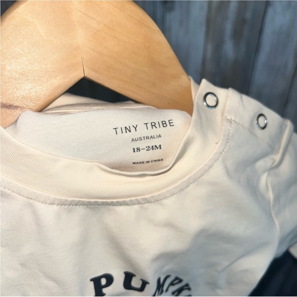 NWT Tiny Tribe Hello Pumpkin Cream Top - Picture 8 of 8